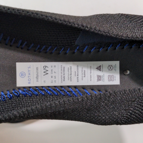 ROTHY'S THE POINT BLACK SOLID WOMEN'S FLAT SHOES - Picture 5 of 16